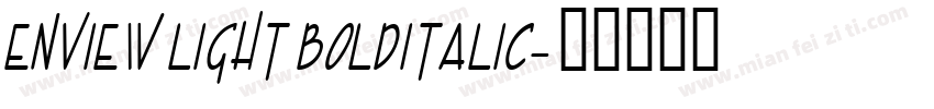 Enview Light BoldItalic字体转换